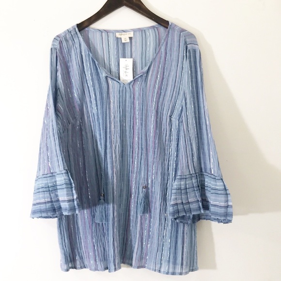 Style & Co. Tops - Style & Co Boho Tunic with Tassels NWT  Sz OX